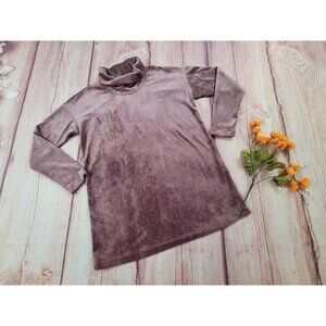 Pure J.jill Women Velvet Turtleneck Top Soft Long Sleeve Tunic Shirt Size XS
